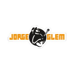 Jorge Glem Guitarist Logo Sticker — Kiss-Cut Musician Decal for Laptops & Gear